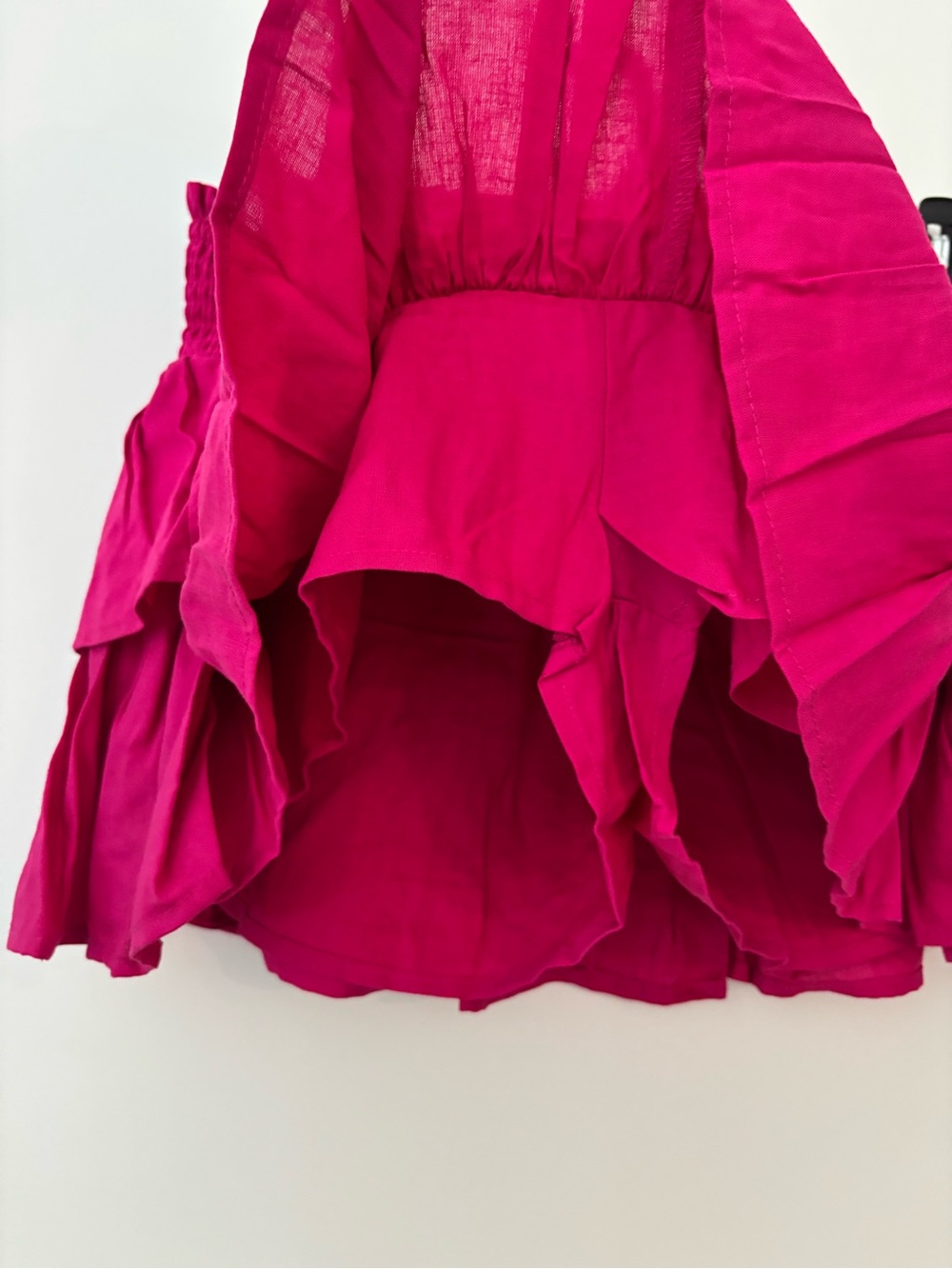 Hot Pink Ruffled Mini Skirt - Picture 2 of 2